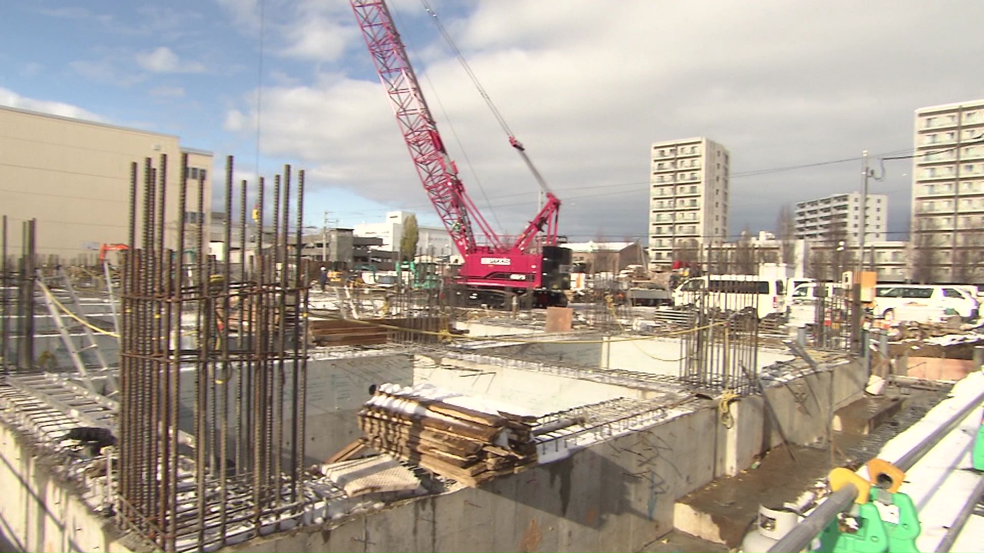 分譲マンションの建設現場