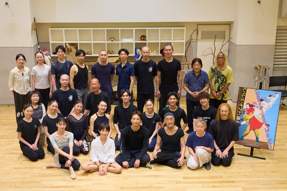 稽古中に撮影した集合写真