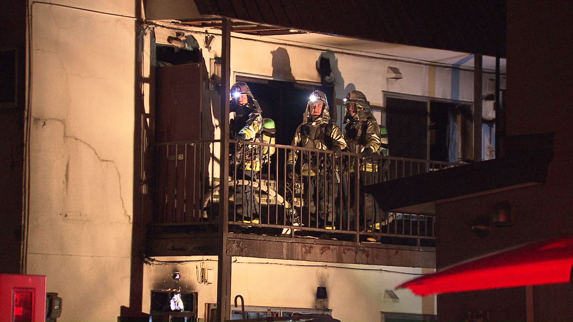 火事があった札幌市白石区北郷のアパート