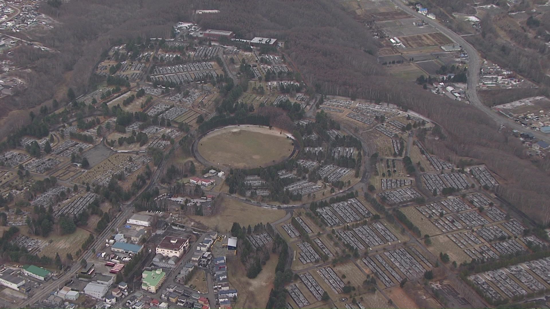 里塚霊園内にある芝生広場