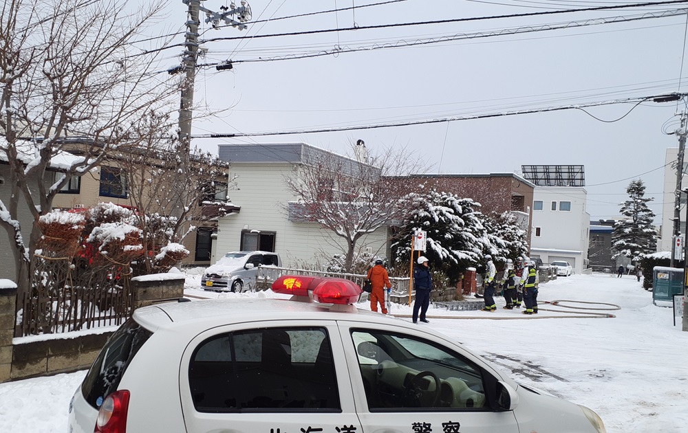 火事があった現場付近