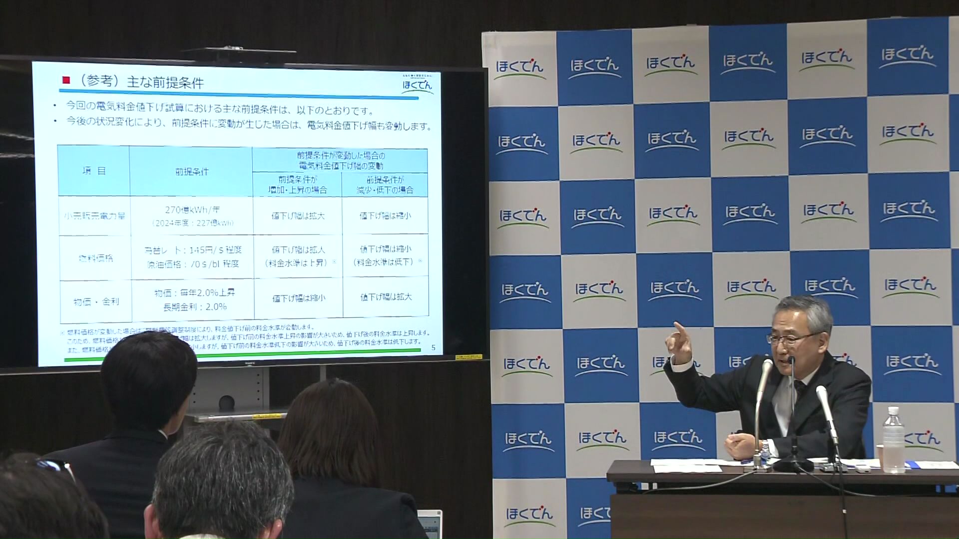 再稼働後に11パーセントの値下げを提示している北電