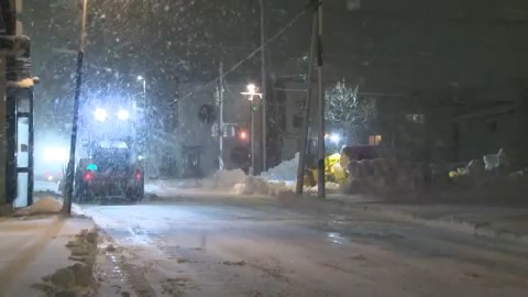 紋別市内の様子(午前4時ごろ)