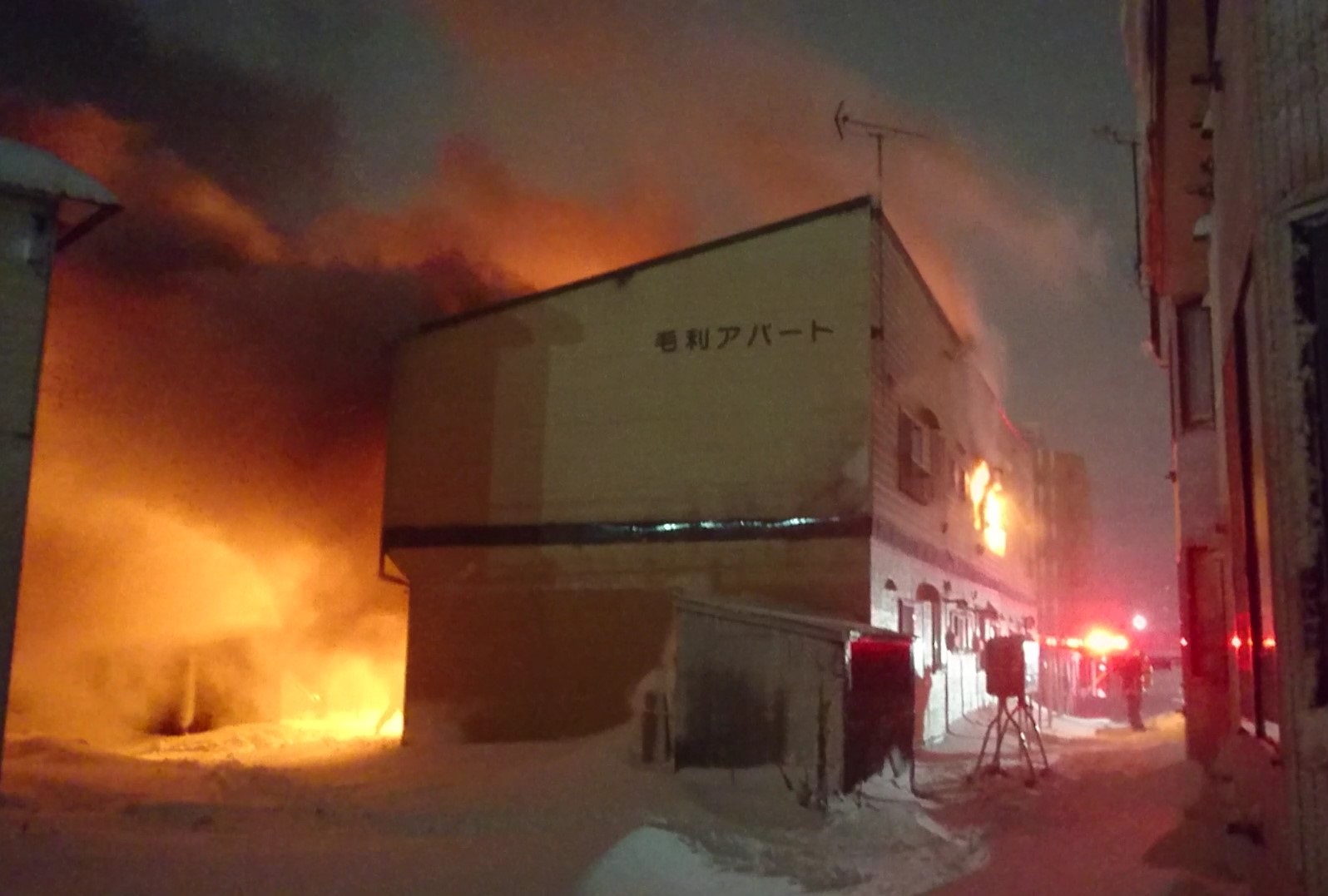 火事があった現場（撮影：視聴者）