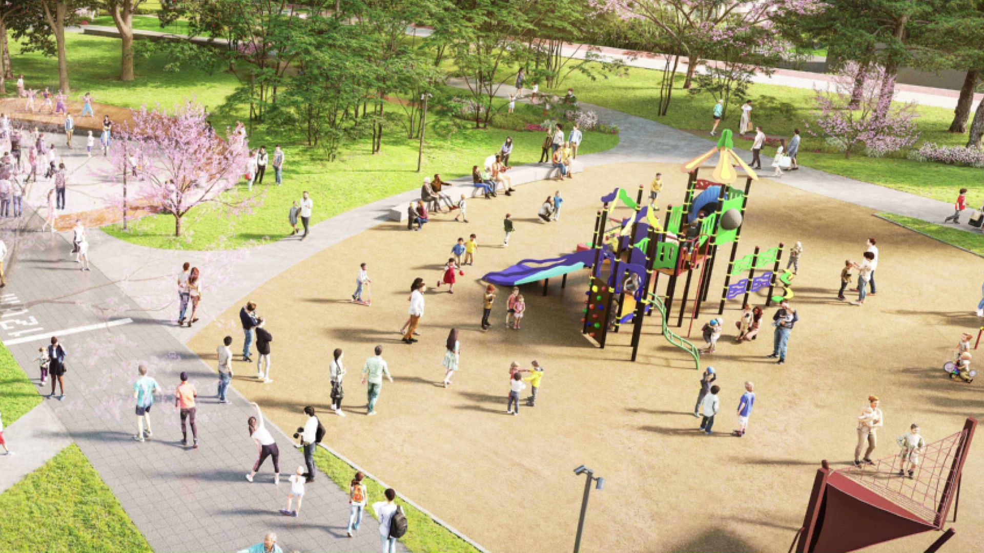 公園の完成予想図（提供：エスコン）