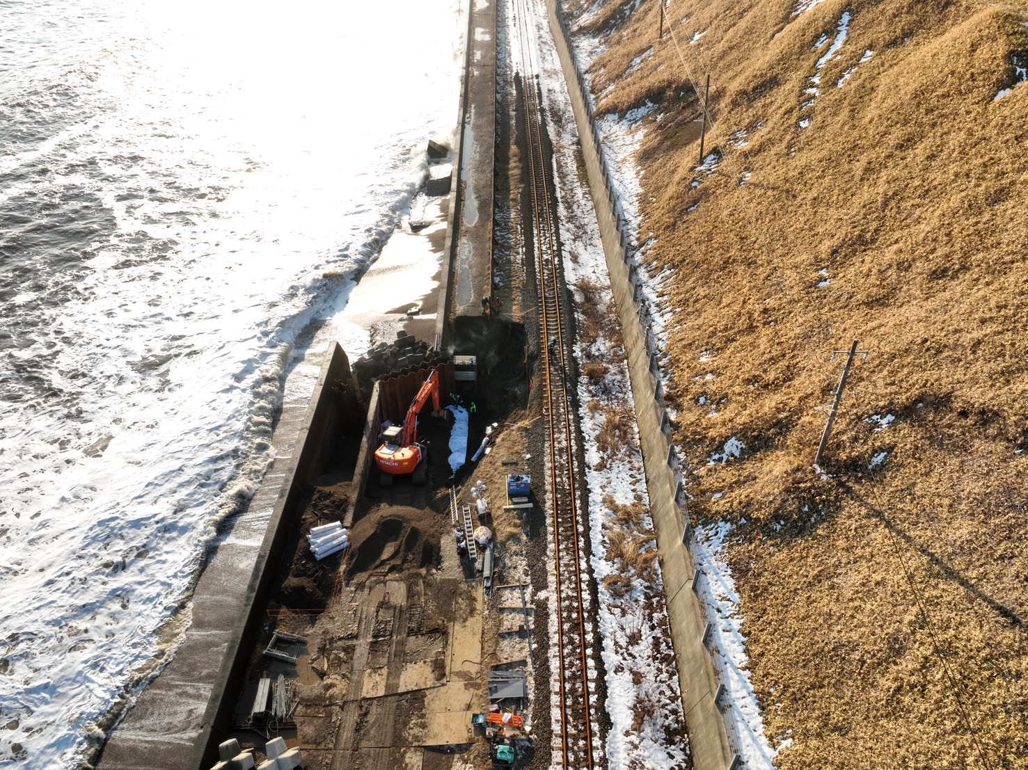 【提供：JR北海道】復旧工事の様子（12月22日）