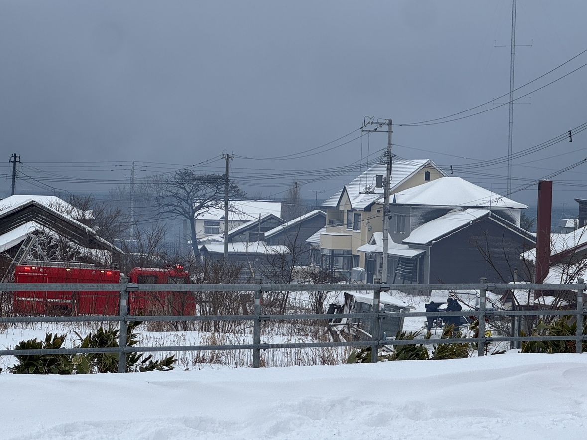 火事があった現場周辺（北海道石狩市浜益区）