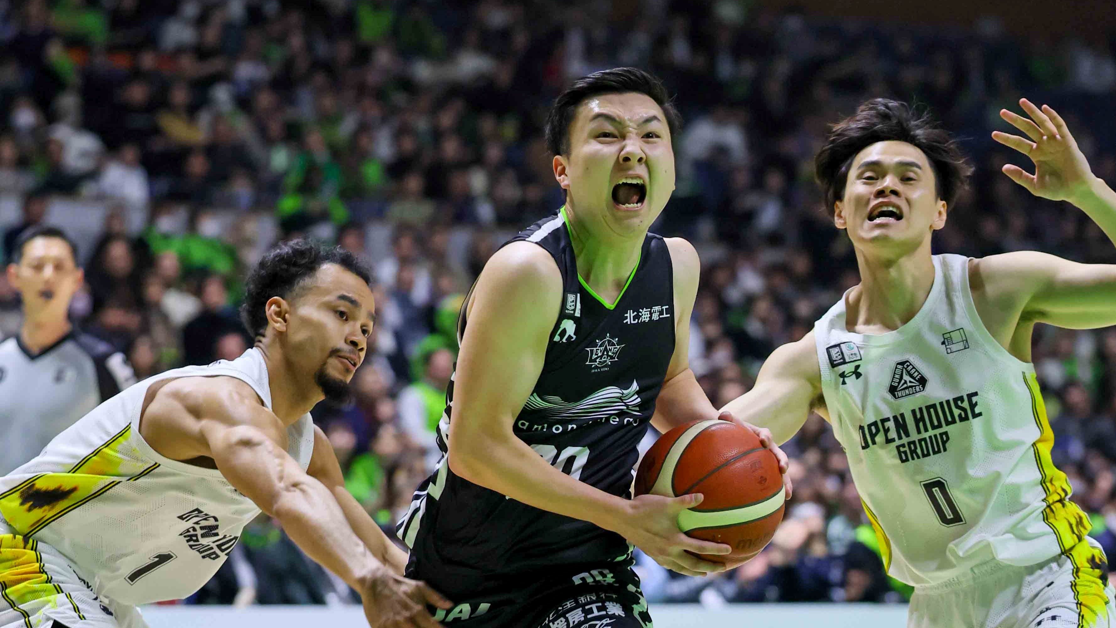 3ポイント5本を含む25得点の富永啓生選手 提供レバンガ北海道