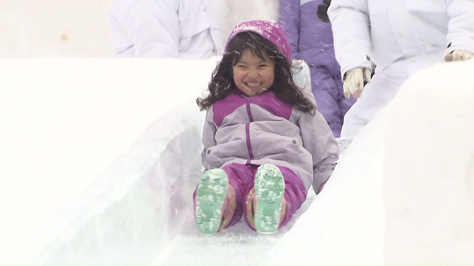 雪まつりを堪能する来場者