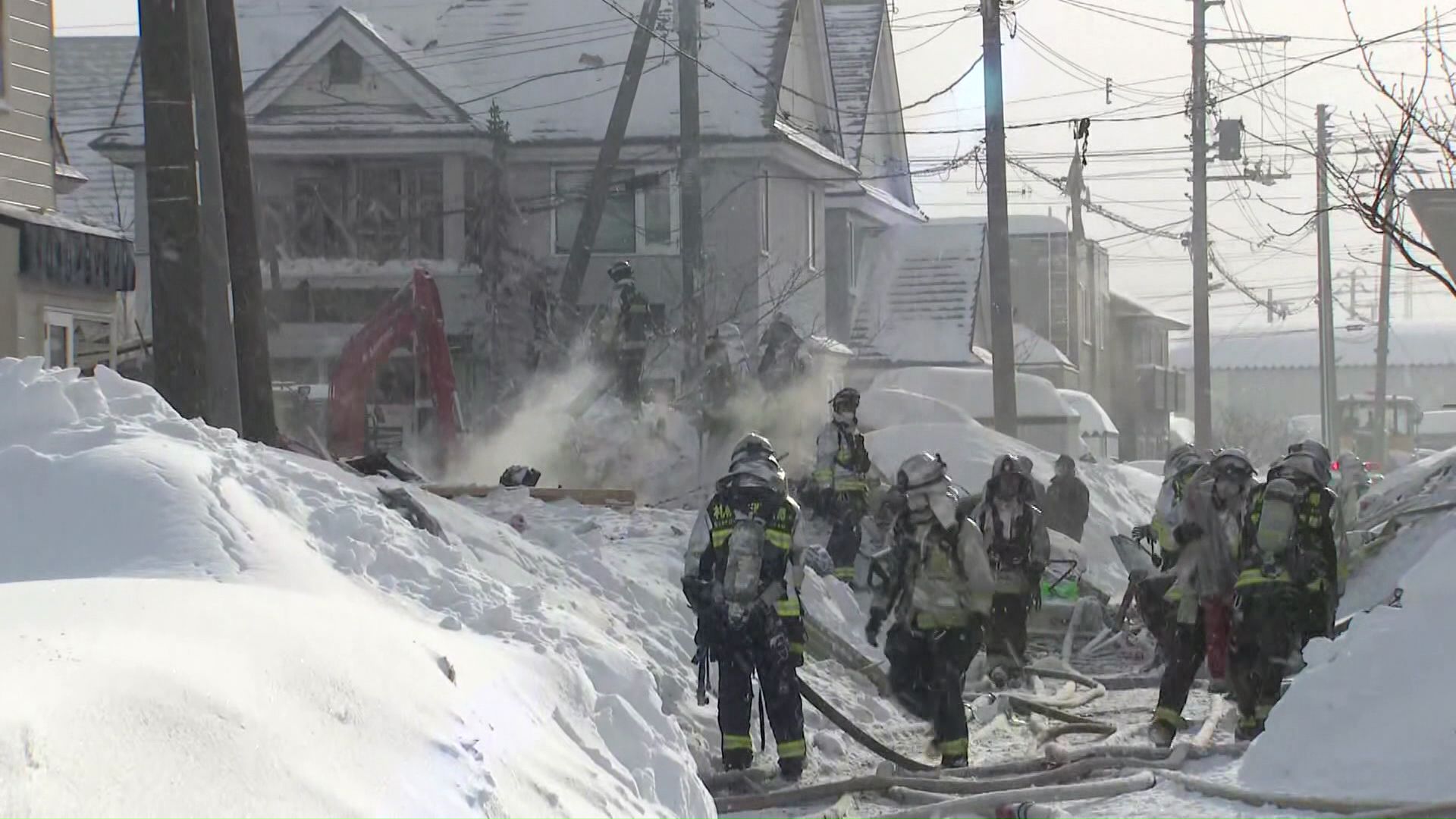 地域一帯に爆発の被害が広がった