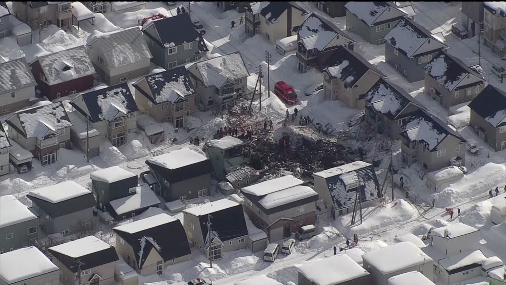 爆発火災があった現場
