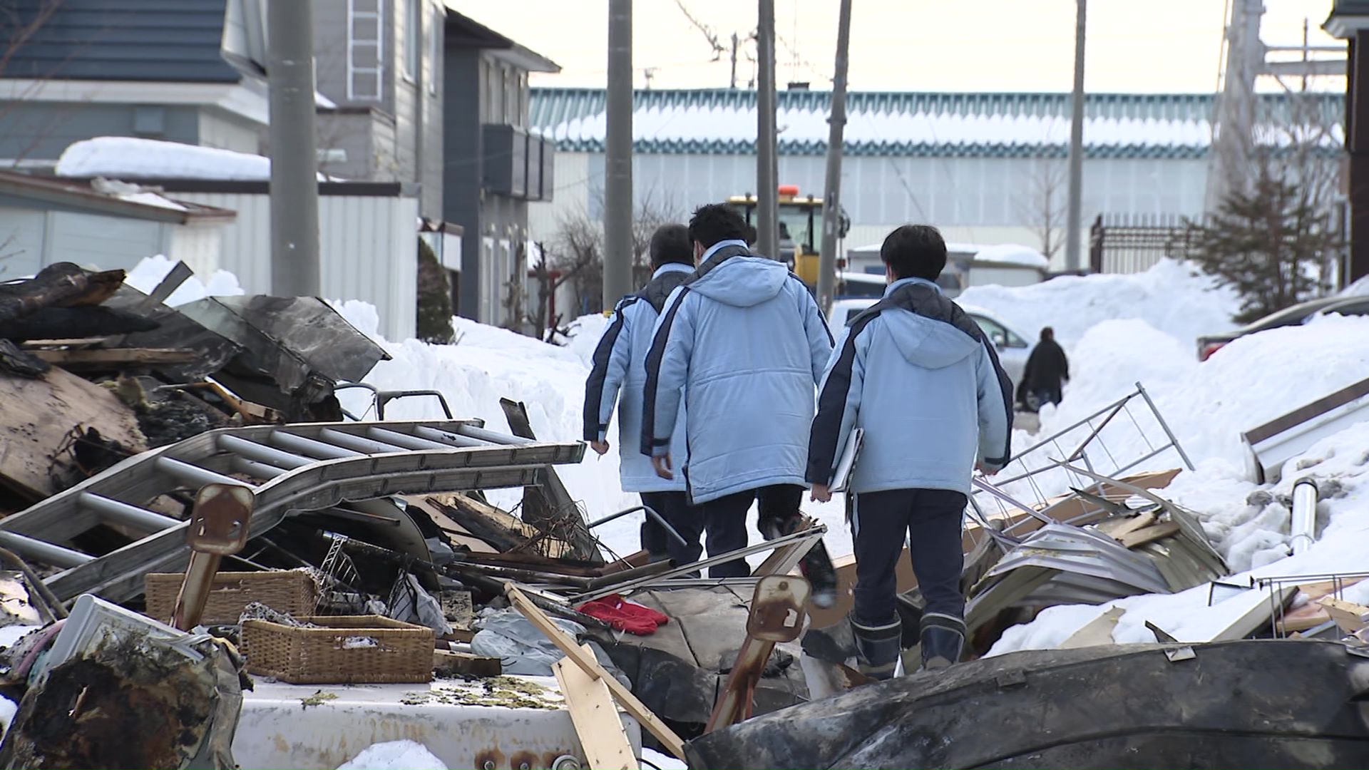 ガス会社が被害状況を確認