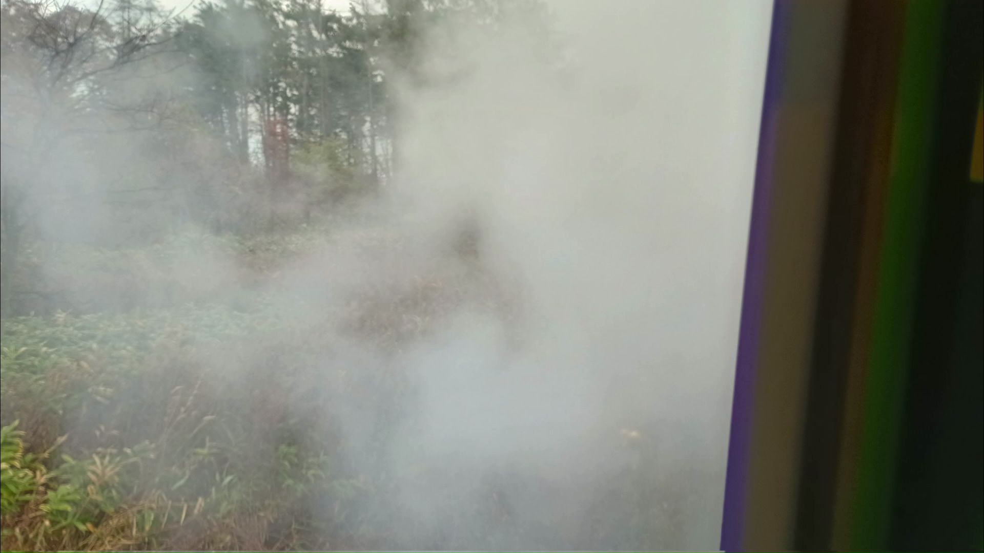 特急宗谷から噴き出す白煙(撮影:視聴者)