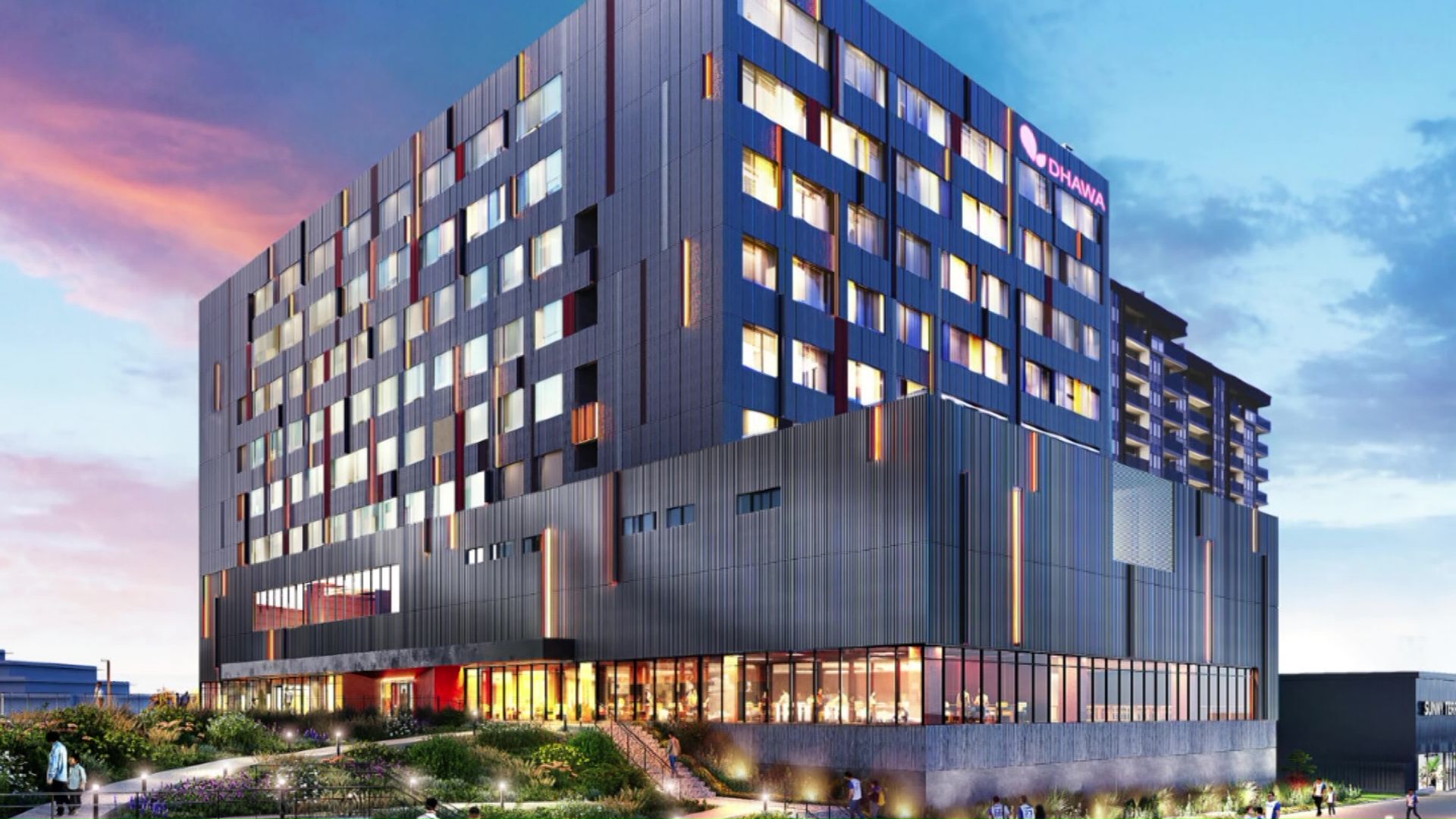 外資系リゾートホテル「DHAWA」の完成予想図(提供:エスコン)