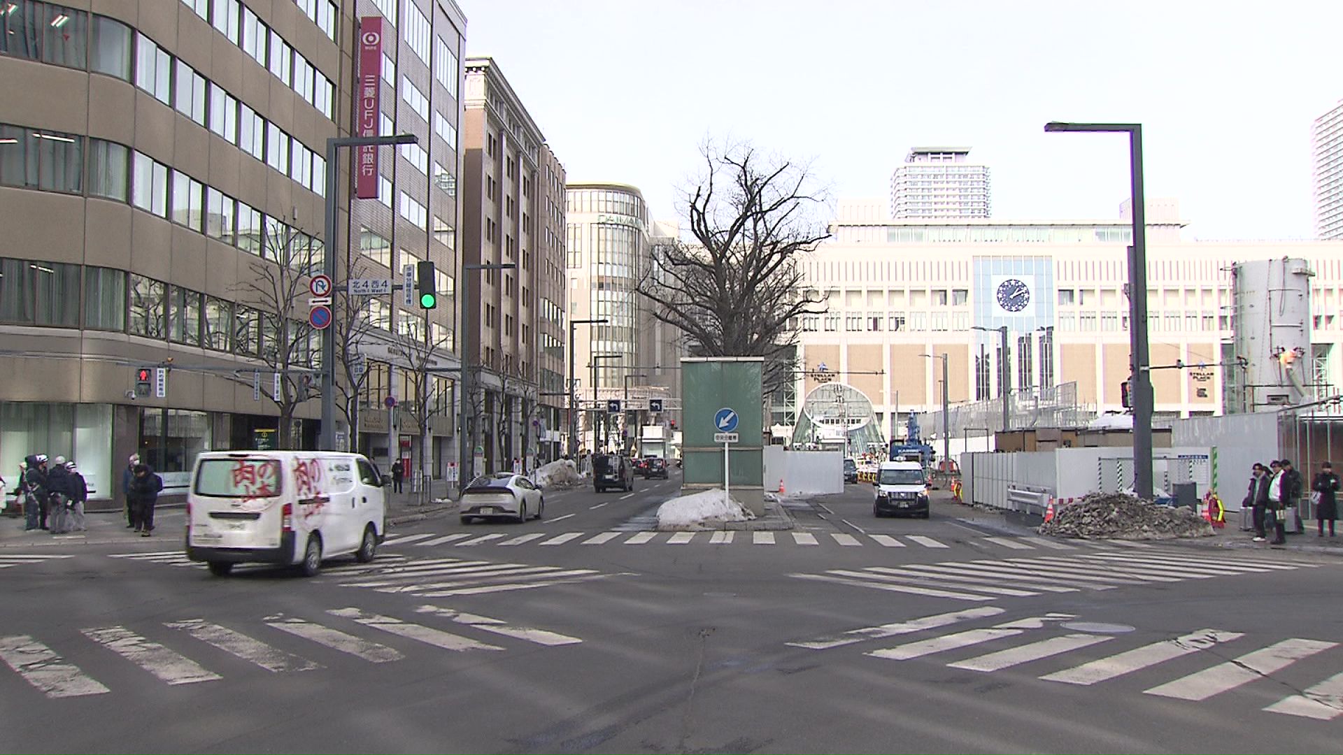 今回通行止めとなる札幌駅前通の様子