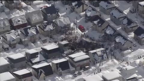 爆発火災があった現場（2月9日）