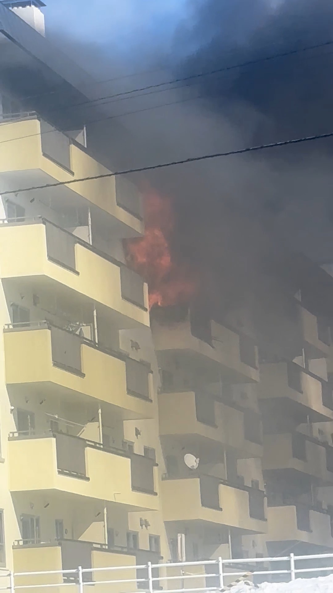 火事があった現場（撮影：視聴者）