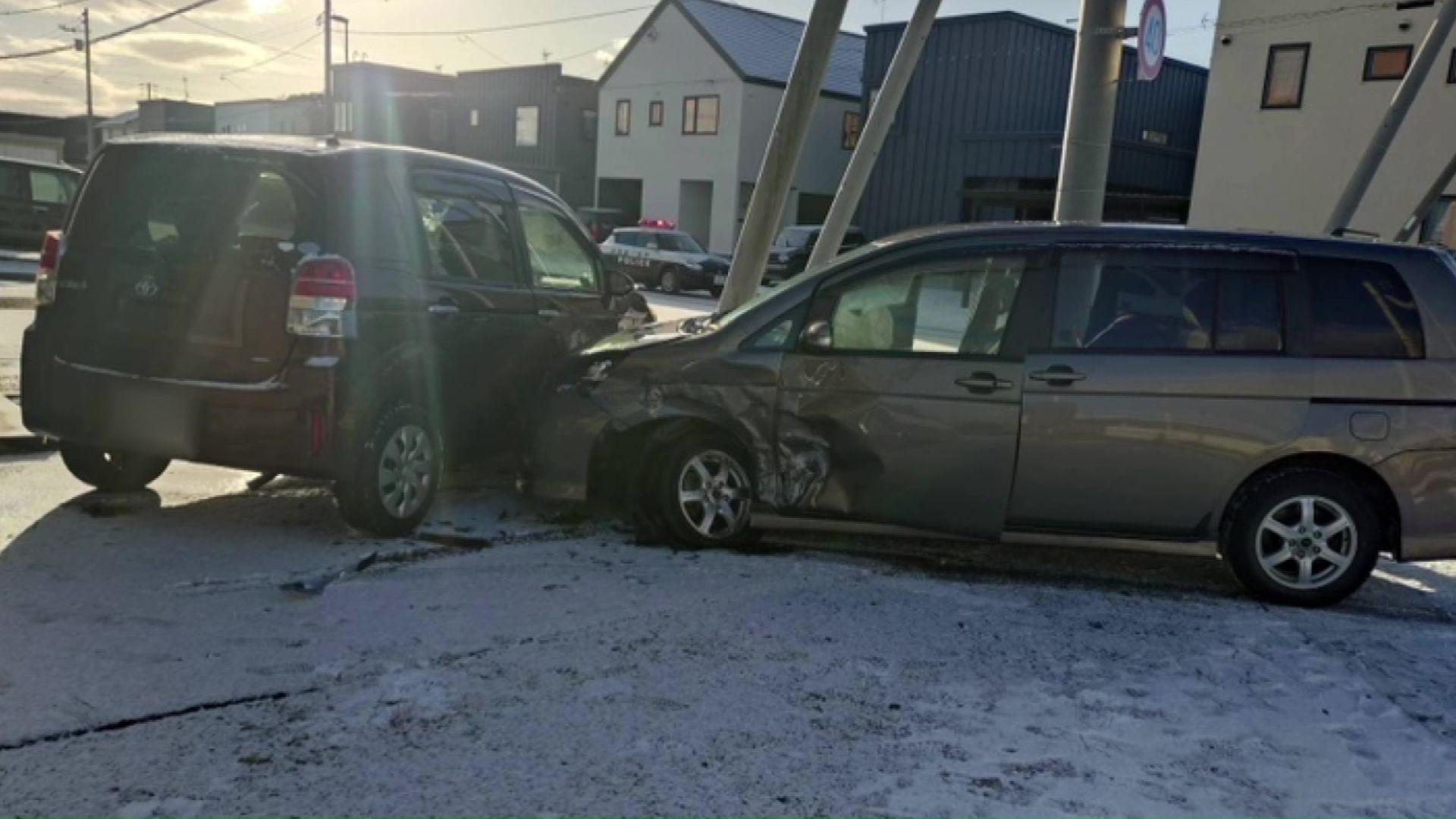 佐藤さんの車は廃車に　提供：佐藤さん
