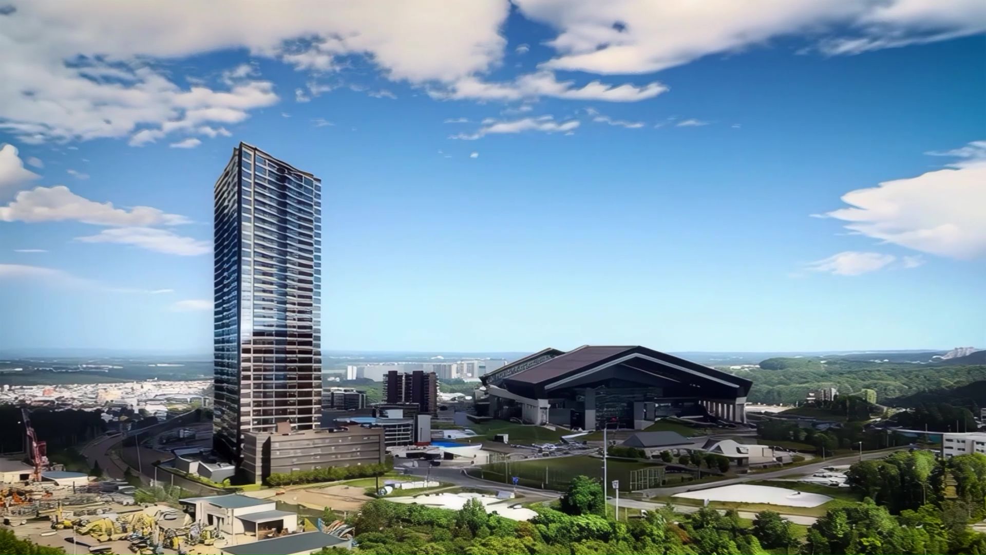 エスコンフィールドタワー完成予想図（提供：エスコン）