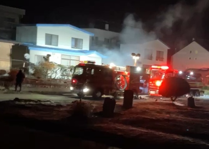 火事があった現場（撮影：視聴者）