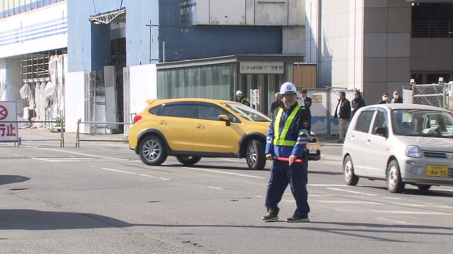 知らずに進入しUターンする車が相次いだ