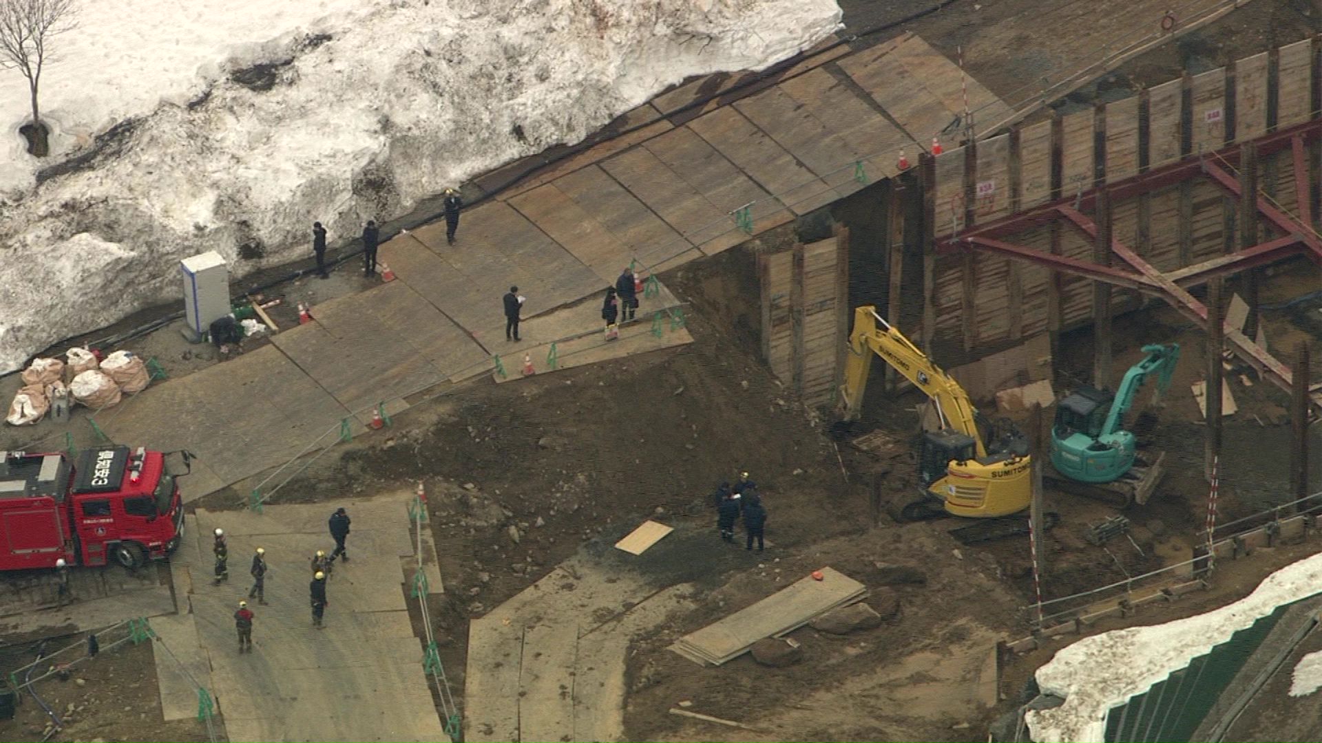 現場は倶知安町ニセコひらふのスキーリゾート地の山側