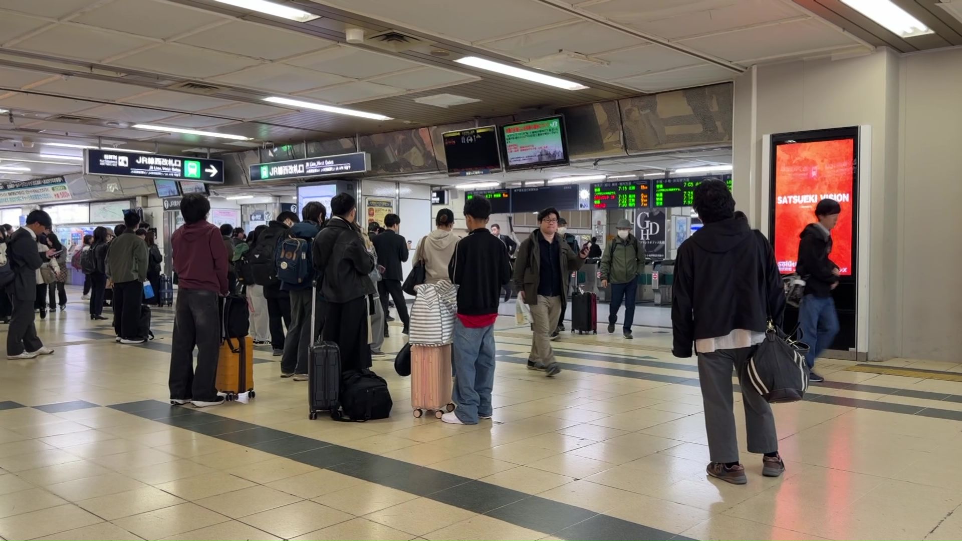 JRは85本が運休（撮影：視聴者９