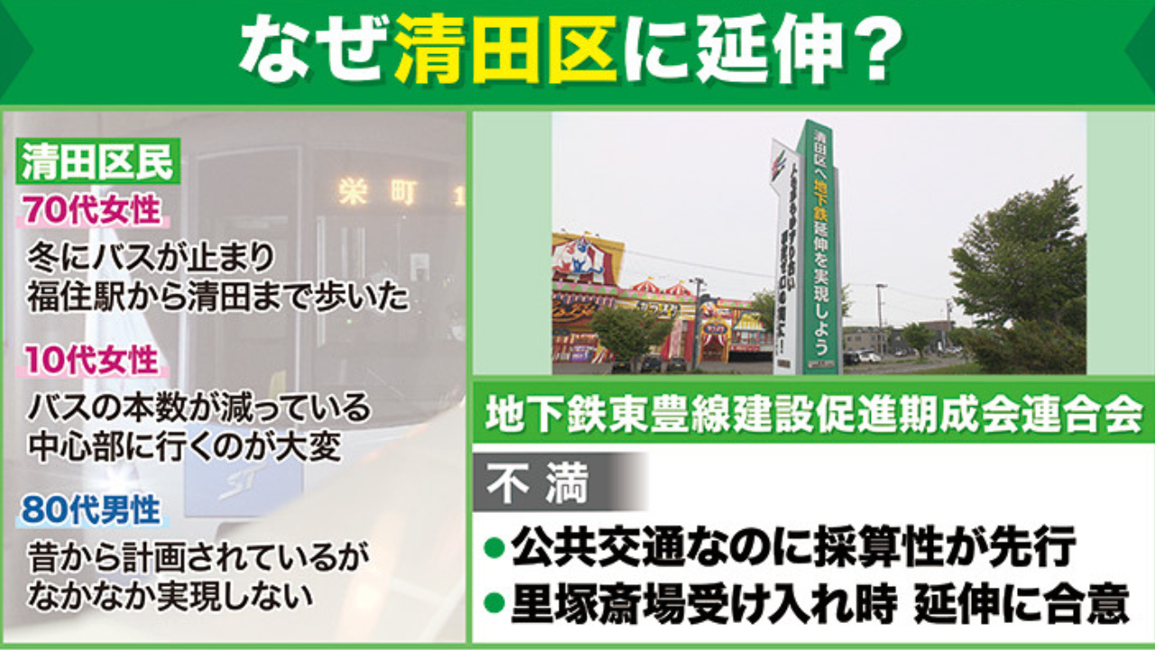 「冬にバスが止まり約4キロ歩いた」清田区民の切実な声