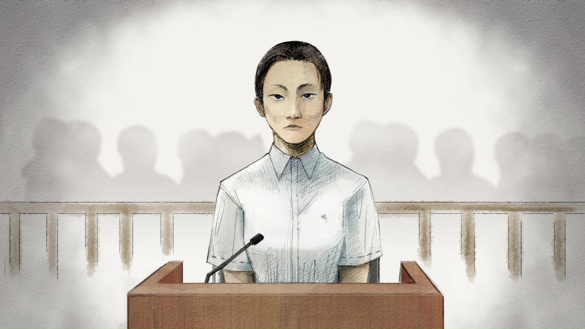 転落への直接的な関与を改めて否認した内田被告(スケッチ)